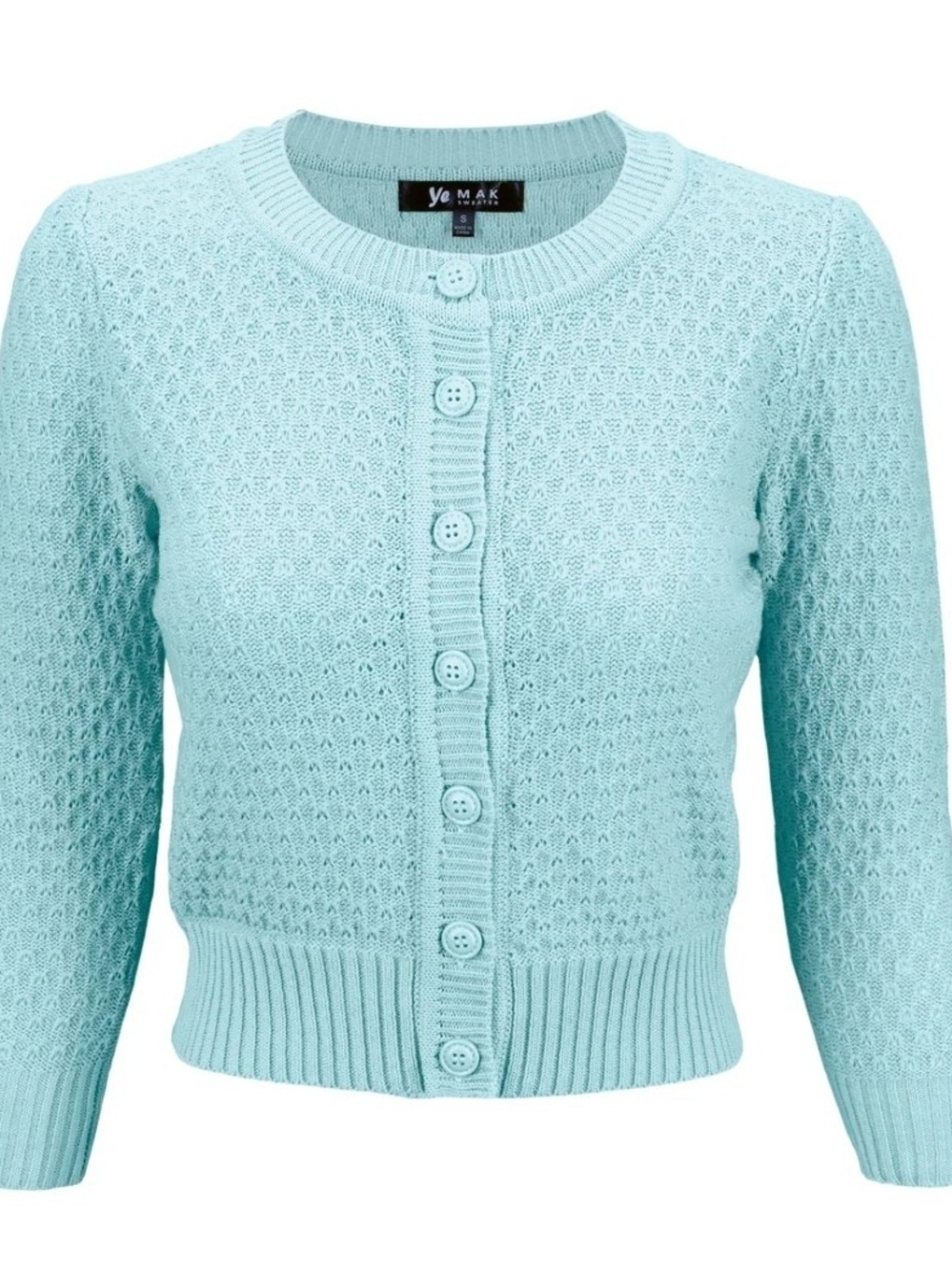 Retro Knit Button-Up Cardigan Sweater